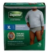 Depends Underwear Male Max XL 15s