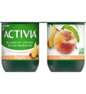 Dannon Activia Yogurt Peach 4pk