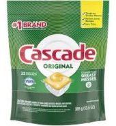 Cascade Action Packs lemon Scent 25ct