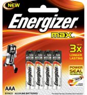 Energizer Batteries Max AAA 4s