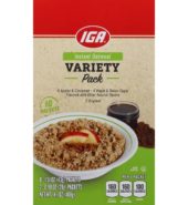 Iga Instant Oatmeal Variety Pack 13oz