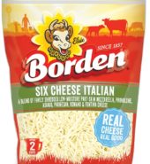 Borden Six Cheese Italian Fine Shred 8oz