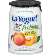 La Yogurt Whole Milk Peach 6oz