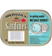 Brunswick Sardines in Spr Wter NS 106 gr