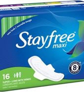 Stayfree Pads Super Long w Wings 16s
