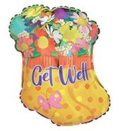 Burton Balloon Get Well Flowers 9″