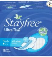 Stayfree Pads Ult Thin Thermo Cont 18’s