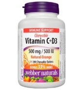 Webber Vitamin C 500mg + D3 Chewable