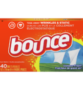 Bounce Fab Softner Sheets Odor Free 40’s