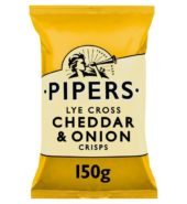 Pipers Crisps Cheddar & Onion 150g
