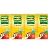 Motts 100% Apple Juice Orig Mini 4*4.23z