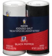 Morton Iodized Salt & Pepper 4oz