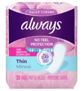 Always Pantiliners Thin Reg Scented 20’s