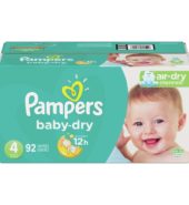 Pampers Diapers Baby Dry #4 Super 92’s