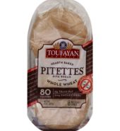 Toufayan Pitettes Wheat No Salt 8oz