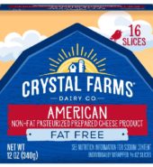 Crystal Farm Cheese Singles Fat Free 16