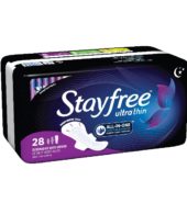 Stayfree Pads Ult Thin Wings Onight 28’s
