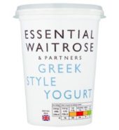 Waitrose Essential Greek Style Yogurt Nat 500g
