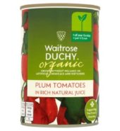 Waitrose Tomatoes Plum Organic 400g