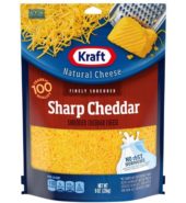 Kraft Finely Shredded Sharp Cheddar Cheese 8oz