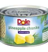 Dole Pineapple Chunks In Syrup 8 oz