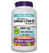 Webber Naturals Wild Salmon & Fish Oil 1000mg 180 Softgels