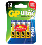 GP Batteries Alkaline Ultra Plus AA 4pk
