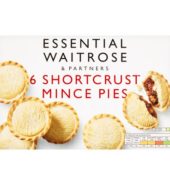 Waitrose Essential Shortcrust Mince Pies 6’s 285g