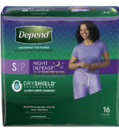 Depend Briefs NightDefense Women S/M 16s