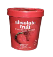 Absolute Fruit Strawberry Sorbet, 16oz