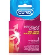 Durex Performax Intense Latex Condom, 3ct