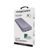 Charge Worx 10000MAH Power Bank Lavender