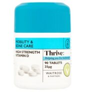 Waitrose Thrive: High Strength Vitamin D 25μg Tablets 90 Tablets
