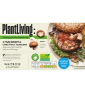 PlantLiving: Frozen Mushroom & Chestnut Burgers 227g